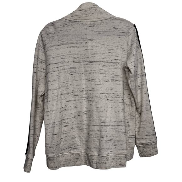 PINK Victoria’s Secret 1/4 Zip Pullover Sweatshirt Gray Black Stripes Sz Small - Picture 4 of 4